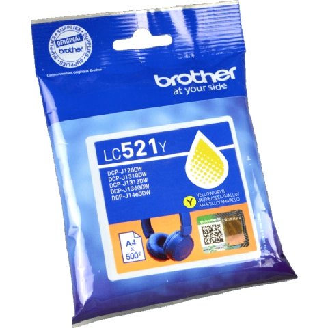Oryginalny Tusz Yellow Brother LC 521Y, LC521Y